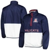 G-iii Sports By Carl Banks Men's  Navy Arizona Wildcats Cornerman Half-zip Top In Navy