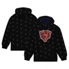 MITCHELL & NESS MITCHELL & NESS BLACK CHICAGO BEARS ALLOVER PRINT FLEECE PULLOVER HOODIE
