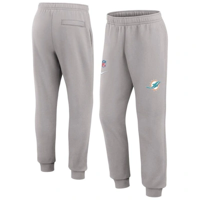 Nike Miami Dolphins Sideline Club Men's  Men's Nfl Jogger Trousers In Grey