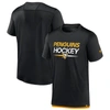 FANATICS FANATICS BRANDED  BLACK PITTSBURGH PENGUINS AUTHENTIC PRO TECH T-SHIRT