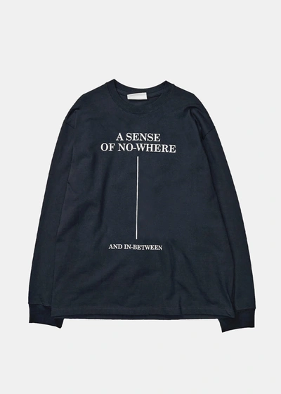 Song For The Mute Black Slogan Print Oversized Pullover