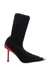 Alexander Mcqueen Slash Knit 90mm Ankle Boots