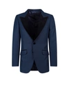 GUCCI SINGLE-BREASTED BLAZER WITH VELVET DETAILS