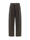 BURBERRY COTTON TROUSER WITH LATERAL ADJUSTABLE STRAPS