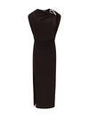 Lanvin Synthetic Fibers Dress In Brown