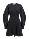 Alexander Mcqueen Paneled Wool-blend Mini Dress