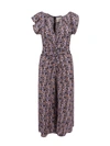 ISABEL MARANT VISCOSE AND SILK DRESS WITH MULTICOLOR PRINT