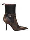Dsquared2 Ankle Boots In Used And Distressed Split Leather In Brown