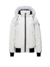 Moose Knuckles Cloud Bomber Jacket With Detachable Hood And Shearling Trim