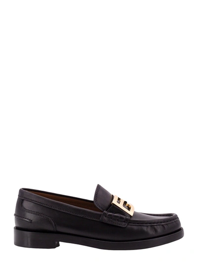 Fendi Leather Loafer With Ff Motif