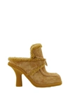 BURBERRY SUEDE MULE WITH EQUESTRIAN KNIGHT DESIGN PATCH