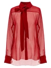 ERMANNO SCERVINO PUSSY BOW SHIRT SHIRT, BLOUSE RED