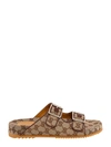 Gucci Men's Sideline Monogram Slide Sandals