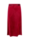 GUCCI VELVET SKIRT WITH BELT AND HORSEBIT DETAIL