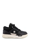 Amiri Black Low Top Sneakers With Logo Detail In Tech Fabric And Leather Man
