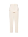 ANDREA ADAMO VISCOSE BLEND TROUSER WITH FRONTAL PANELS WITH METAL HOOKS