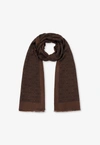Moschino Jacquard Logo Scarf In Brown