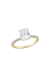 Delmar 14k Yellow Gold Created Moissanite Engagement Ring In Gold