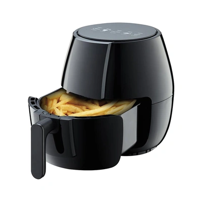 Supersonic National 4.0 Qt Digital Air Fryer With 5 Preset Cooking Functions In Black