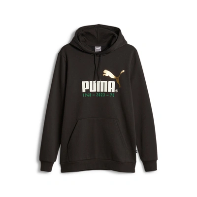 Puma Men's No.1 Logo 75th Year Anniversary Celebration Hoodie In Black