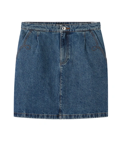 Apc Brigitte Skirt In Blue