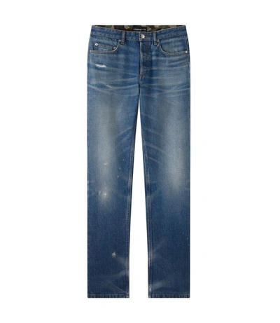 Ba B Damage Jeans In Blue