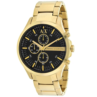 Armani Exchange Unisex Chronograph Quartz Watch Ax2137 In Black / Gold / Gold Tone