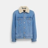 COACH OUTLET DENIM JACKET WITH SHERPA LINING