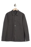 Robert Barakett Corsa Herringbone Shirt Jacket In Dark Charcoal