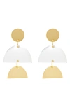 Madewell Sculpture Statement Earrings In Mixed Metal