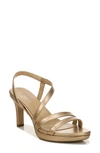 Naturalizer Brenta Womens Slip On Strappy Sandals In Bronze Pearl