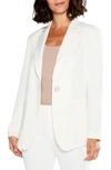 Nic + Zoe Nic+zoe Work It Single Button Blazer In Cream