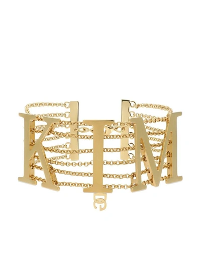 Dolce & Gabbana 'kim' Choker Necklace In Golden