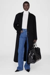 Anine Bing Quinn Notched-lapels Coat In Oat
