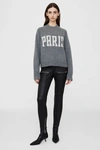 Anine Bing Kendrick Intarsia-knit Jumper In Charcoal
