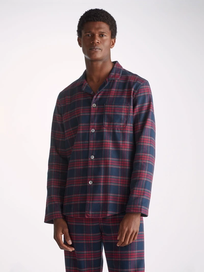 Derek Rose Men's Modern Fit Pyjamas Kelburn 36 Brushed Cotton Multi
