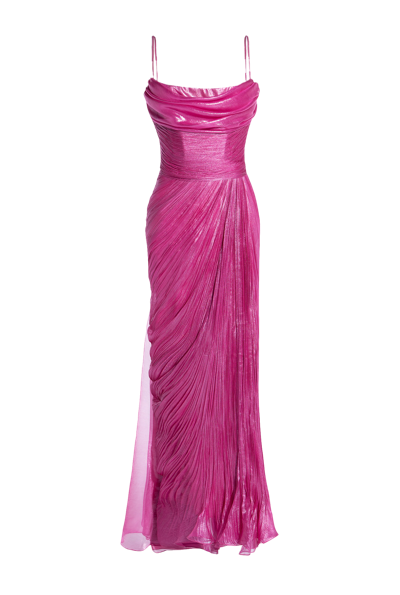 Maria Lucia Hohan Women's Regina Metallic Silk Mousseline Gown In Pink |  ModeSens