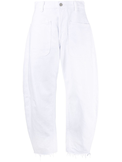 Polo Ralph Lauren High-waisted Tapered-leg Jeans In White