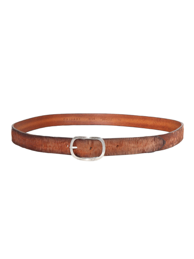 Orciani Knurled Belt In Brown