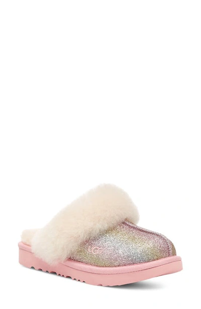 Ugg Kids' Cozy Ii 亮片金葱拖鞋 In Metallic Rainbow