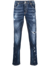 JOHN RICHMOND IGGY SKINNY JEANS WITH PATENT LEATHER EFFECT