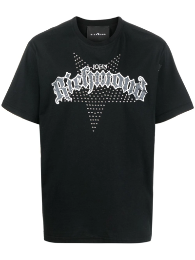 John Richmond Logo-print Cotton T-shirt In Black