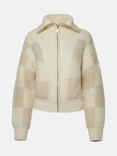 Casablanca Ivory Wool Blend Sweater In White