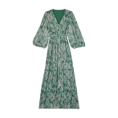 Ba&sh Vaddie Floral-print Dress In Green