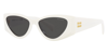 Miu Miu Dark Grey Cat Eye Ladies Sunglasses Mu 06ys 1425s0 54 In Dark / Grey / White