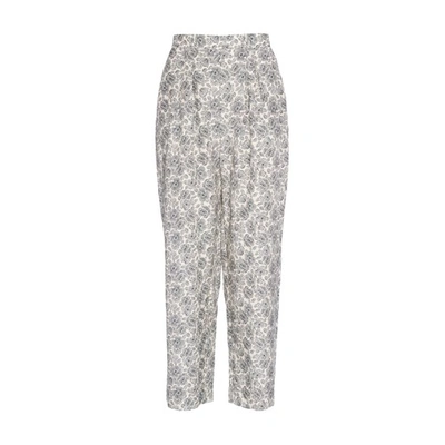 Eres Batiste Floral-print Pyjama Bottom In Imprime Coquelico