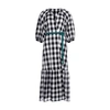 Eres Chess Check-patterned Cotton Dress In Noir_blanc