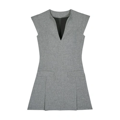 Ba&sh Dornelle Split Neck Dress In Grey