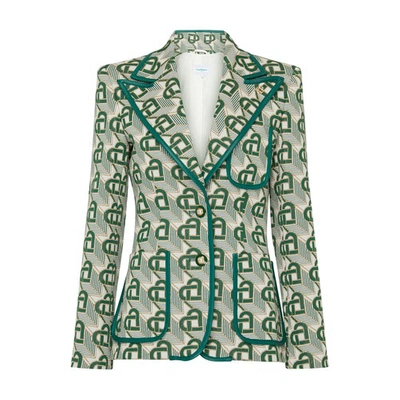 Casablanca Single-breasted Jacket In Green