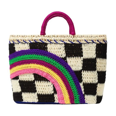 Eres Medium Damier Straw Tote Bag In Multico